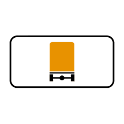 Знак 8.4.8 Для транспорта, перевозящего опасные грузы.