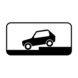 Знак 8.6.6 Постановка с частичным заездом на тротуар задней частью.