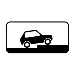 Знак 8.6.7 Постановка с частичным заездом на тротуар передней частью ав...